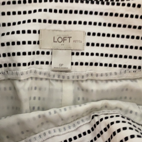 Petite White Polka Dot LOFT Skirt 0P - Picture 3 of 4